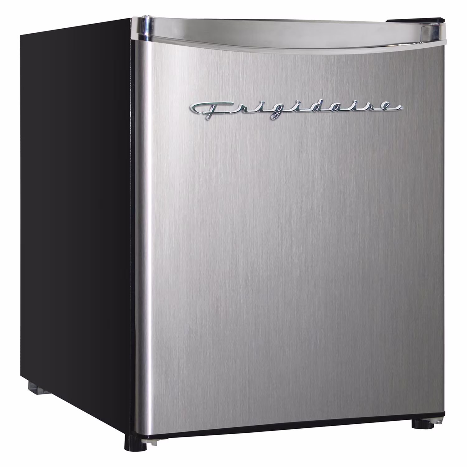 Frigidaire 1.6 Cu Ft Retro Compact Refrigerator, Platinum Mini Fridge with Chrome Trim for Bedroom, Dorm, Office, Apartment
