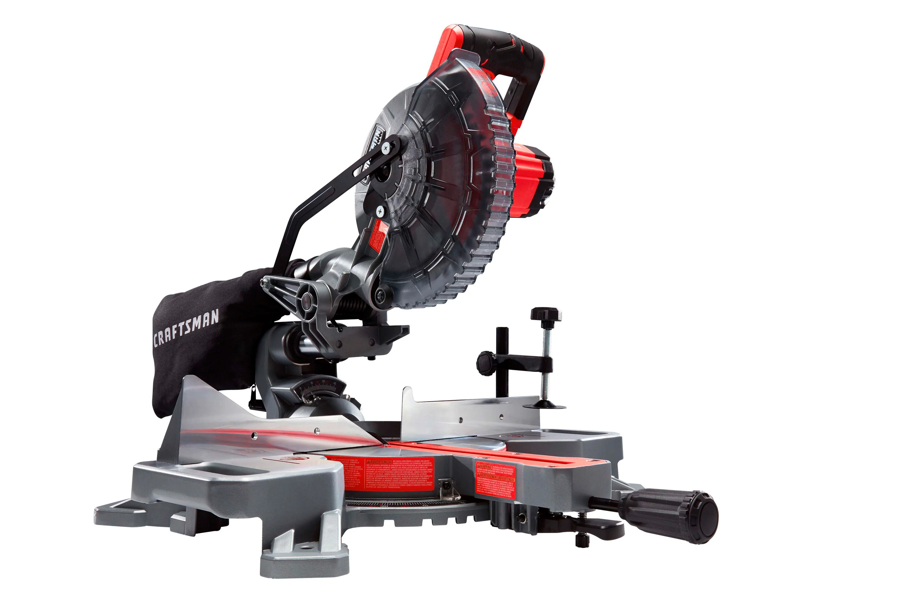 V20* Cordless 7-1/4-inch Sliding Miter Saw has a powerful motor designed for cutting 2x dimensional lumber, hardwoods, baseboard and trim with ease. The sliding 7-1/4-inch blade allows for a cross cut capacity of up to 8-inch while the 9 miter detents and single bevel blade allow for angled cuts. The LED light eliminates shadows and provides an accurate easy cut line to follow. With a lightweight design and side carry handles provides the user with additional portability. CRAFTSMAN V20 7-1/4-in 20-volt Single Bevel Sliding Compound Cordless Miter Saw ( Battery Included ) | CMCS714M1