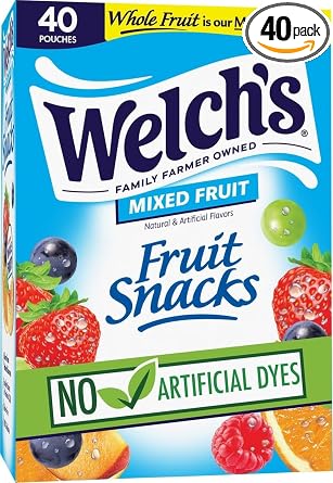 Welch's Fruit Snacks - Mixed Fruit Box - Kids Snacks - 0.8 Oz - 40 Pack