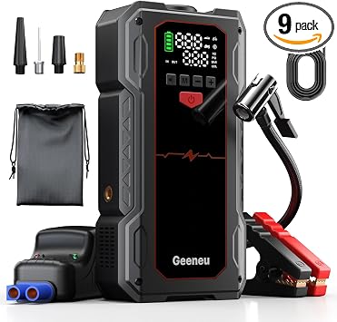 Jump Starter with Air Compressor, 4000A Car Battery Charger Jump Box