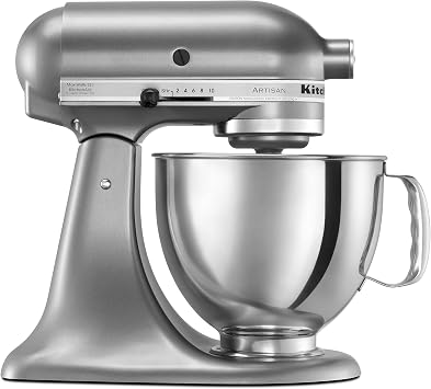 KitchenAid Artisan, 5-Qt Tilt Head Stand Mixer, KSM150PS, Contour Silver