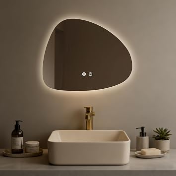 WallBeyond LED Bathroom Mirror with Lights, 20 x 25 Inch Led Bathroom Vanity Mirror for Wall, Anti Fog Mirror for Bathroom, 3 Colors and Dimmable Light