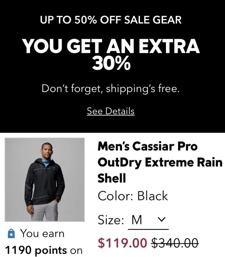 80% OFF SELECT COLUMBIA ITEMS