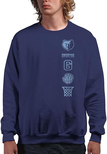 Junk Food NBA - Stacked Logo Adult Crewneck
