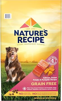 Nature's Recipe Grain Free Salmon Dry Dog Food, 24 lb. Bag