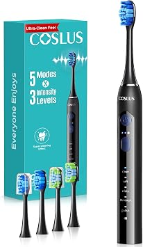 COSLUS C30 Electric Toothbrush for Adults, Effective Yet Gentle Ultra-Clean