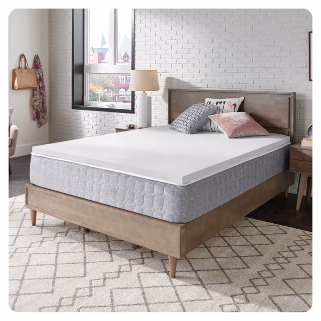 Sealy Essentials 2" Gel-Memory Foam Mattress Topper, Queen, Adult