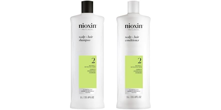 Nioxin System 2 - Shampoo & Conditioner - $47.99 - Free shipping for Prime members