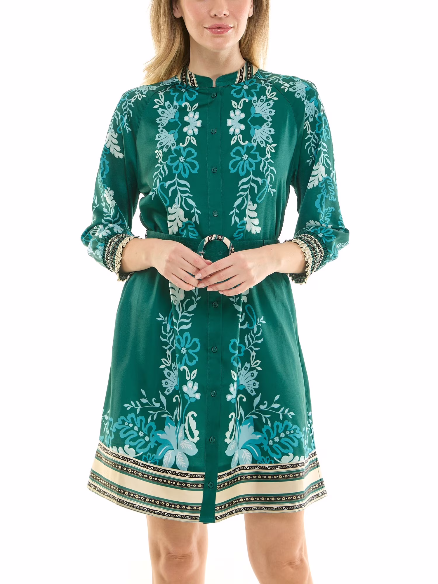 Nanette Nanette Lepore Womens Long Sleeve Tie Waist Mirror Print Mini Dress