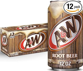 A&W Root Beer Soda, 12 fl oz cans, 12 pack