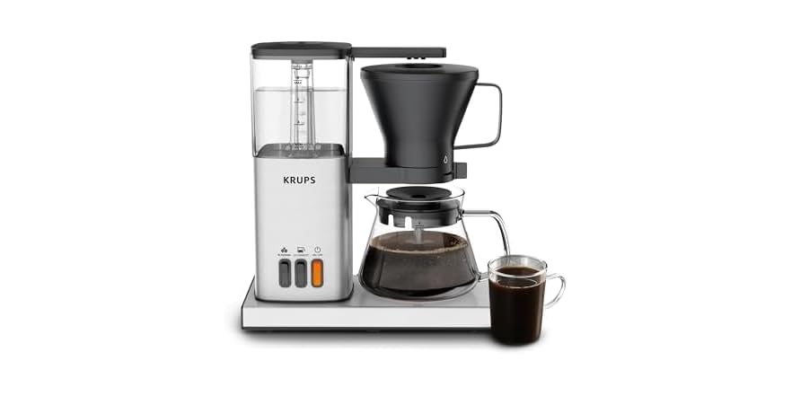 KRUPS Essential Brewer 8 Cup Drip Coffee Maker Machine - $68.99 - Free shipping for Prime members