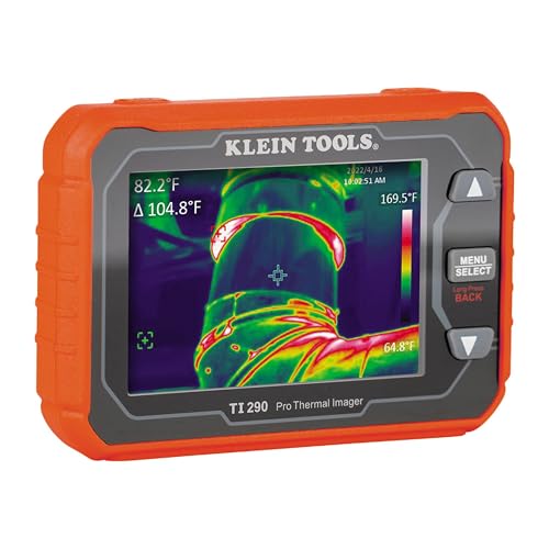 Klein Tools TI290 Rechargeable PRO Thermal Imaging Camera, Over 76,800 Pixels, Wi-Fi Data Transfer, 3 Palettes, High/Low Temperature Points