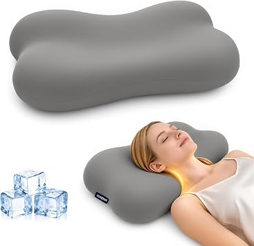 Cervical Neck Pillow for Sleeping, Memory Foam Pillows, Grey