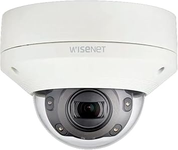 Hanwha XNV-6080R Wisenet 2MP Vandal-Resistant Network IR Dome Camera, 1/2.8" 2MP CMOS, 1920x1080 Resolution, 2.8~12mm (4.3X) Motorized Varifocal Lens, 50m IR Viewable Length, IP67/IP66, NEMA 4X, IK10