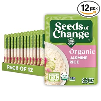 SEEDS OF CHANGE Organic Jasmine Microwave Rice, 8.5 oz (12 Pack)