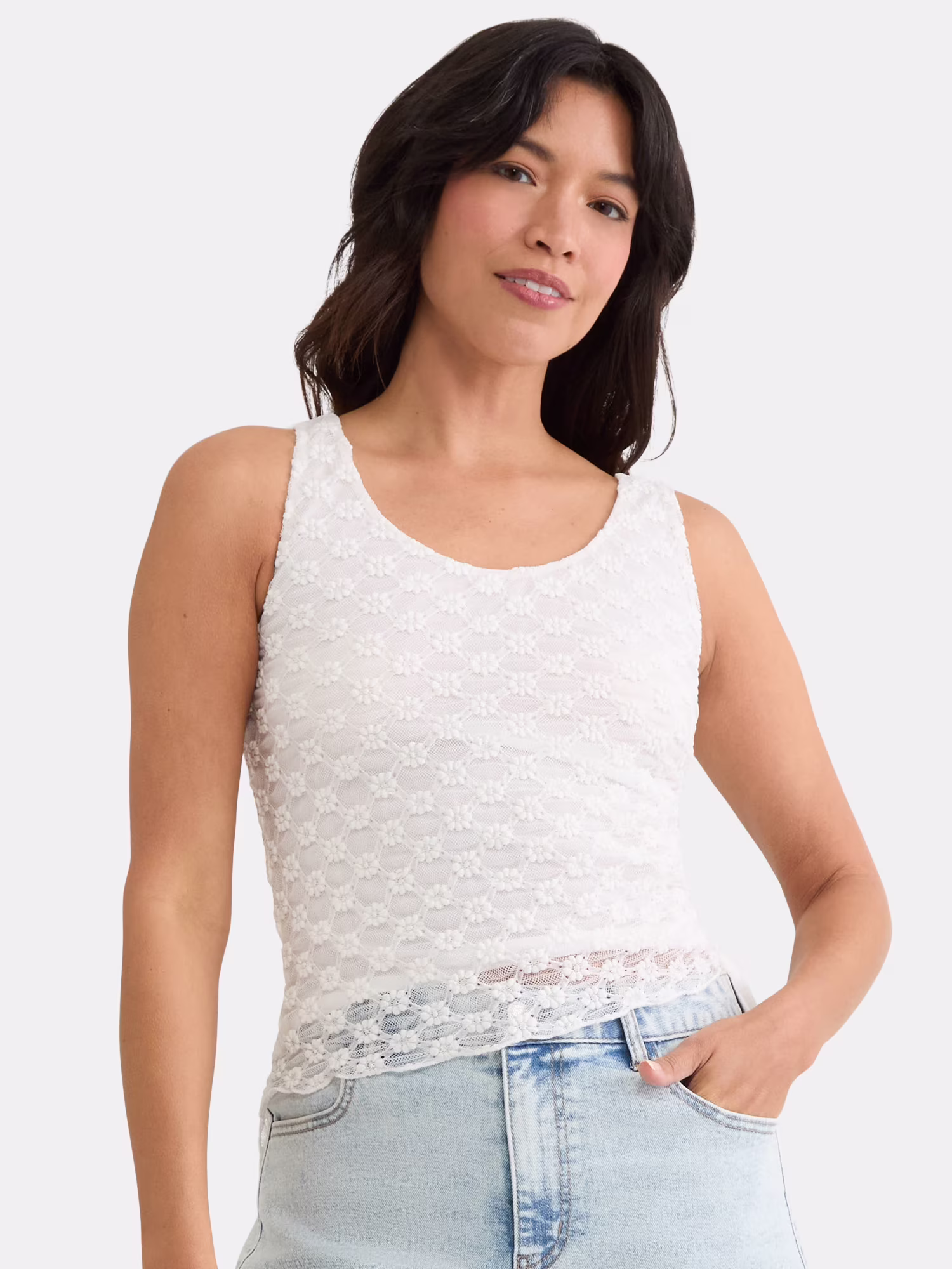 Women's Asymmetrical Hem Top, Sizes XXS-XXL