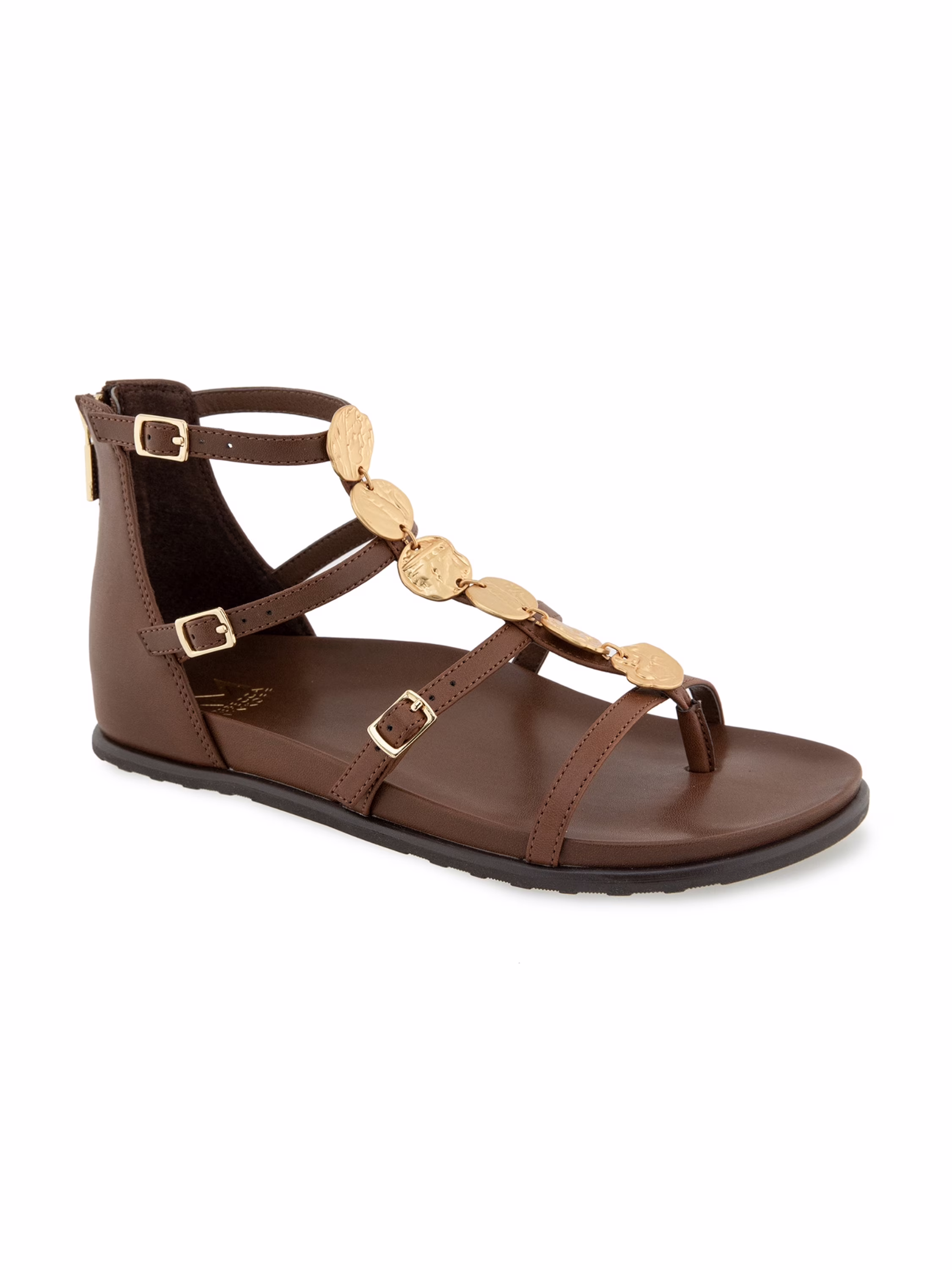 RM Rebecca Minkoff Women's Hadley Strappy Up the Foot Sandal with Adjustable Buckle
