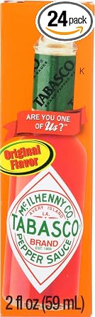 Tabasco Pepper Sauce, Original Flavor, 2-Ounce Bottles (Pack of 24)