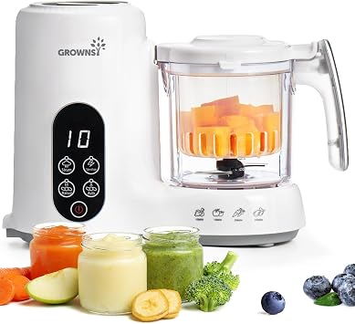 Grownsy Baby Food Maker, Steamer & Blender Baby Food Processor, White