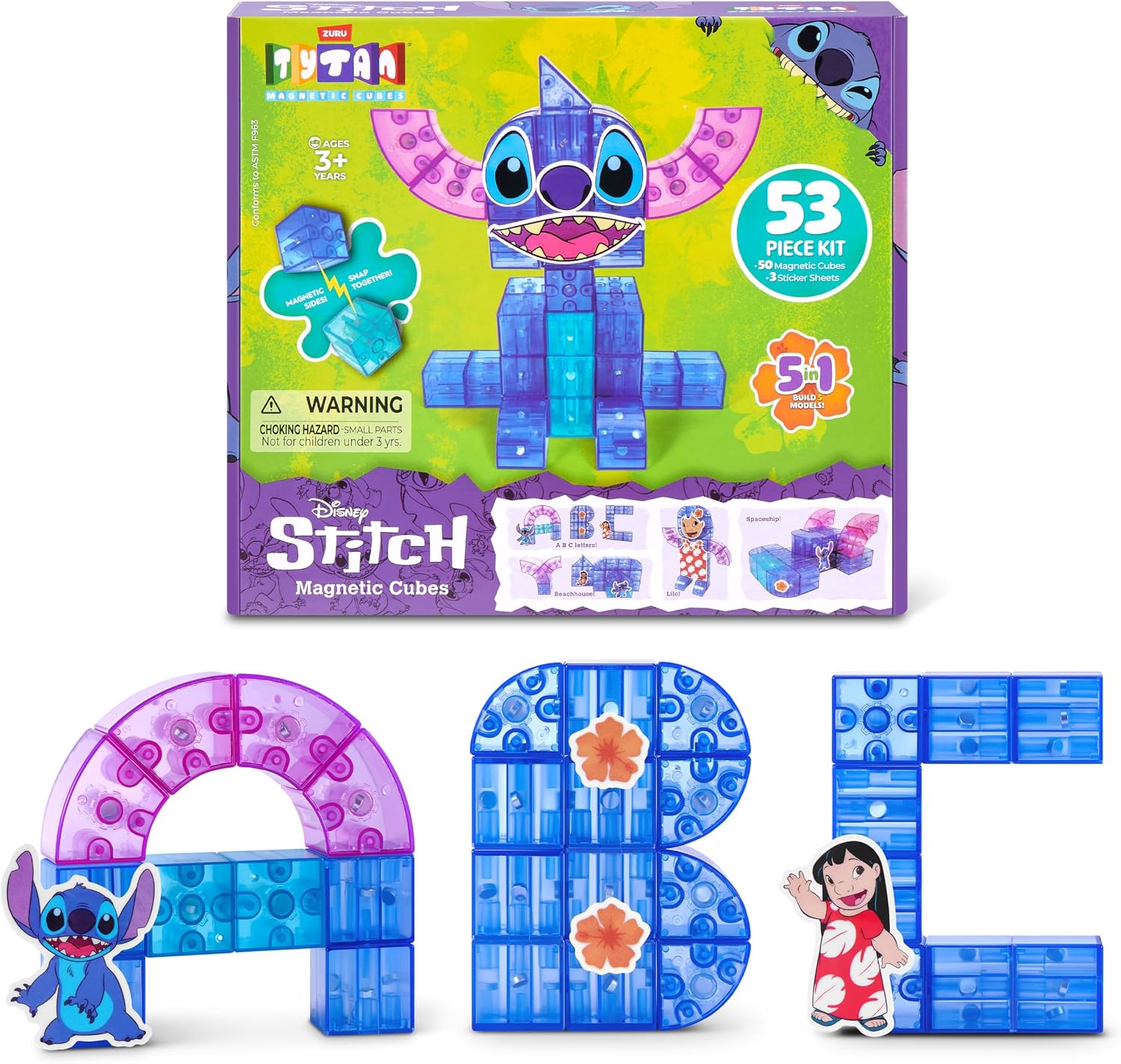 Tytan Official Disney Stitch Magnetic Cube Set by ZURU