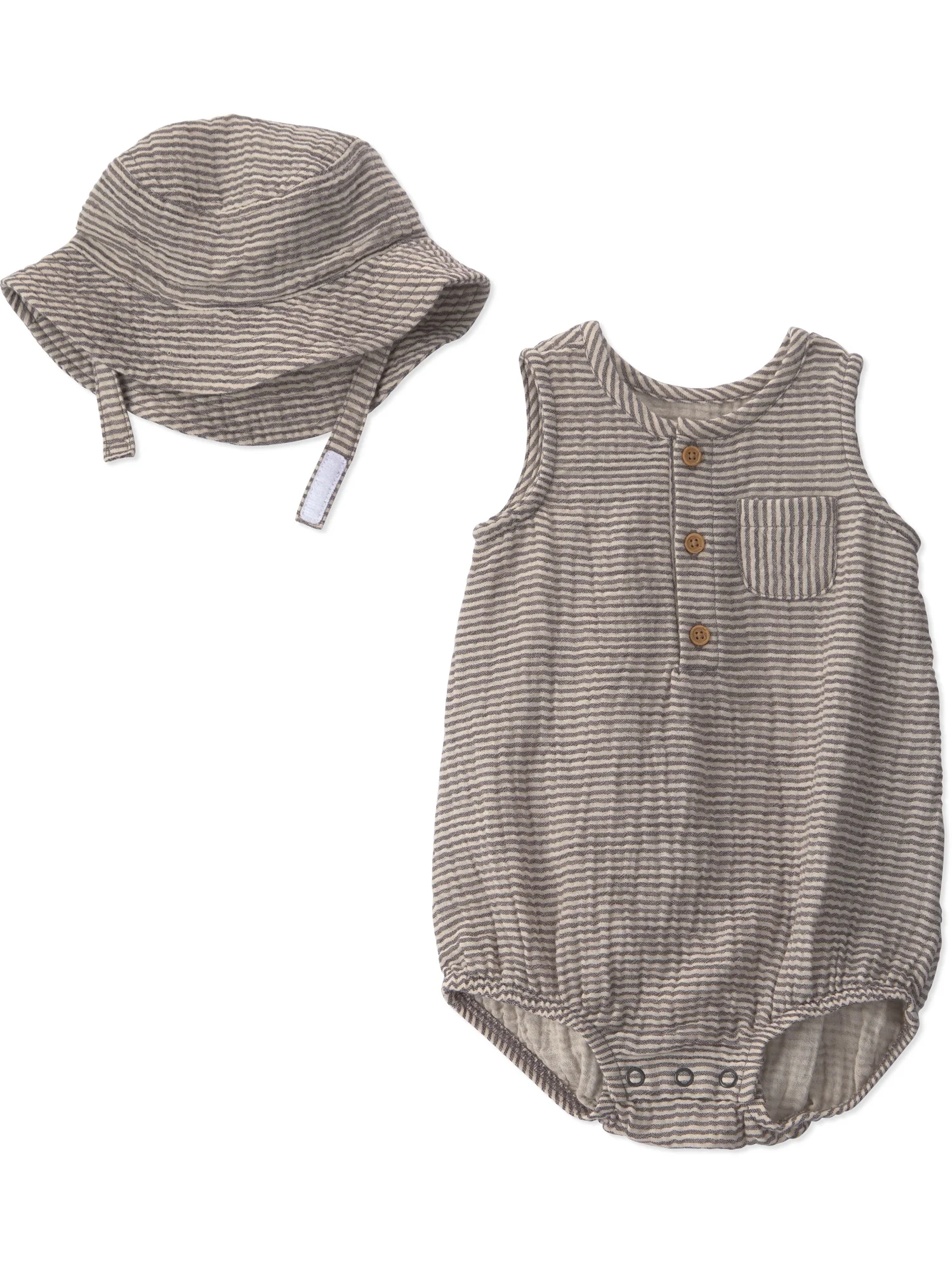 Baby Boy Bubble Bodysuit and Hat, 2-Piece, Sizes 0/3-24 Months