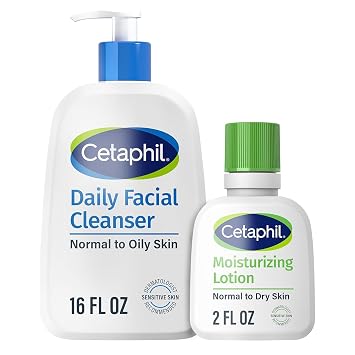 Cetaphil Daily Facial Cleanser Gentle Face Wash + Lotion, 16oz