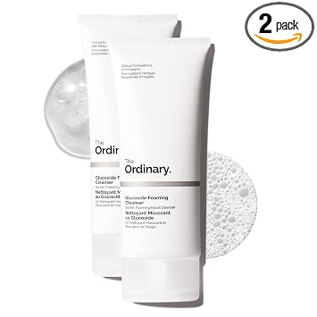 The Ordinary Glucoside Foaming Cleanser,Gentle Foaming Face Wash for All Skin Types Including Sensitive Skin,5.1 Fl Oz,(Pack of 2)