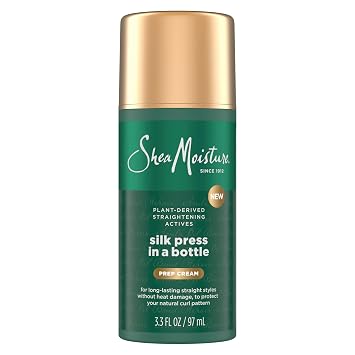 Shea Moisture Silk Press in a Bottle Prep Cream for Heat Protection 3.3oz