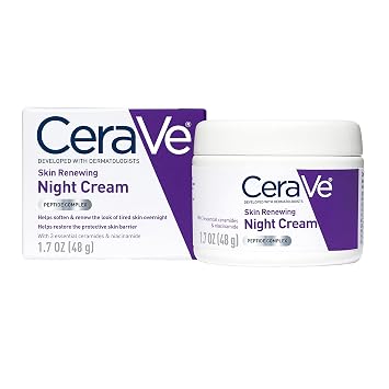 CeraVe Night Cream, Facial Moisturizer with Peptides & Niacinamide, 1.7oz