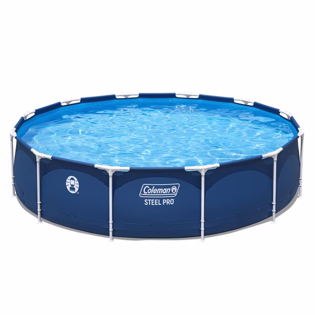 Coleman Steel Pro 12 ft. x 33 in. Round Metal Frame Above Ground Pool Set