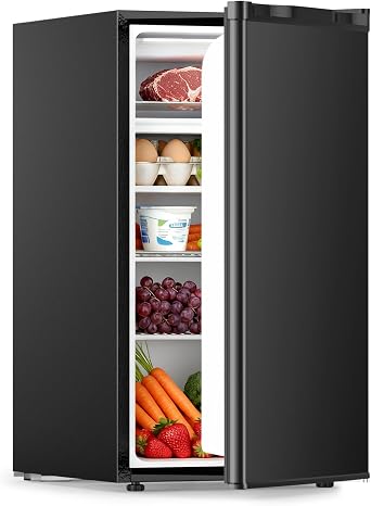 COWSAR 3.2 Cu.Ft Mini Fridge with Freezer for Bedroom Office, Black