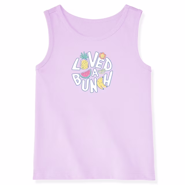 Garanimals Newborn, Baby & Toddler Girl Cotton Graphic Tank Top, Sizes 0-6T