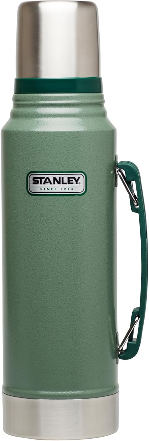 STANLEY Heritage Classic Vacuum 1.1 qt Bottle with Handle, Hammertone Green