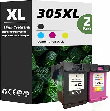 Compatible for HP 305 305XL Ink Cartridges for HP 305 deskJet 2710 2720 4110 4120 6420 deskjet Plus inkadvantage 4175 4178 6078 6478 1216 2336 2775 2776 2777 2778 2779 Printer,Black