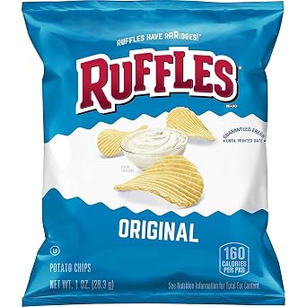Ruffles Original Potato Chips, 1 Ounce (Pack of 40)