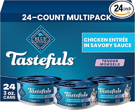 Blue Buffalo Tastefuls Chicken Tender Morsels Wet Cat Food, 3 oz, 24 ct