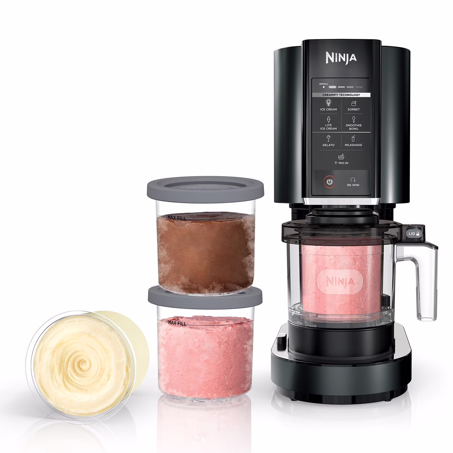 Ninja CREAMi 5-in-1 Ice Cream Maker with 2 16oz Pints with Storage Lids
