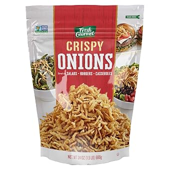 Fresh Gourmet Crispy Onions Snack and Salad Topper 24 Ounce (Pack of 1)