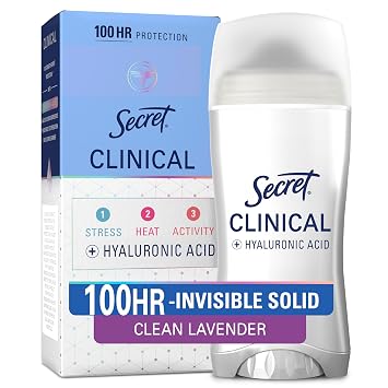 Secret Clinical Antiperspirant Deodorant for Women, Clean Lavender, 2.6 oz