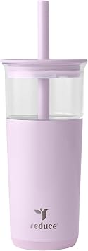 REDUCE Aspen - 20oz Vacuum Insulated Glass Tumbler - Extra Wide Straw & Lid