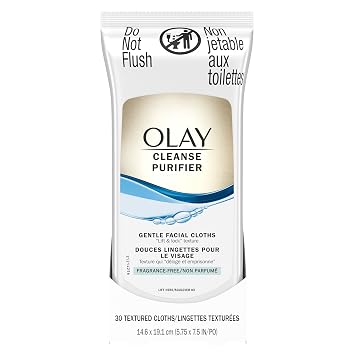 Olay Cleanse Gentle Facial Cloths, Fragrance Free, 30 count - Packaging may vary