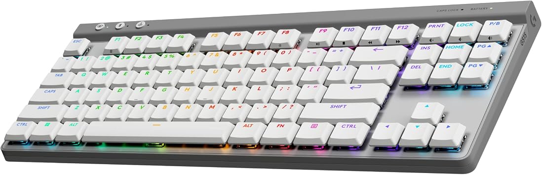 Logitech G515 Lightspeed TKL Wireless Gaming Keyboard (Linear) - White