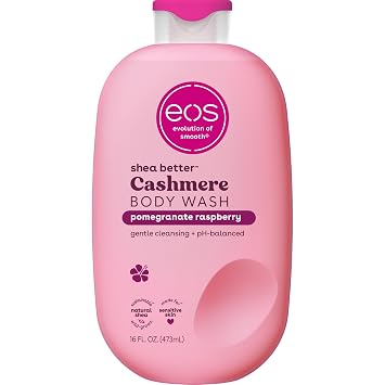 eos Cashmere Body Wash- Pomegranate Raspberry, Creamy Shea Gel, 16 fl oz